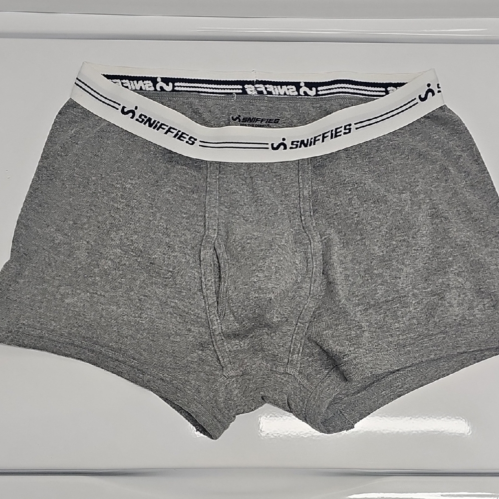 SNIFFIES Men's Gray Stretch Boxer Briefs